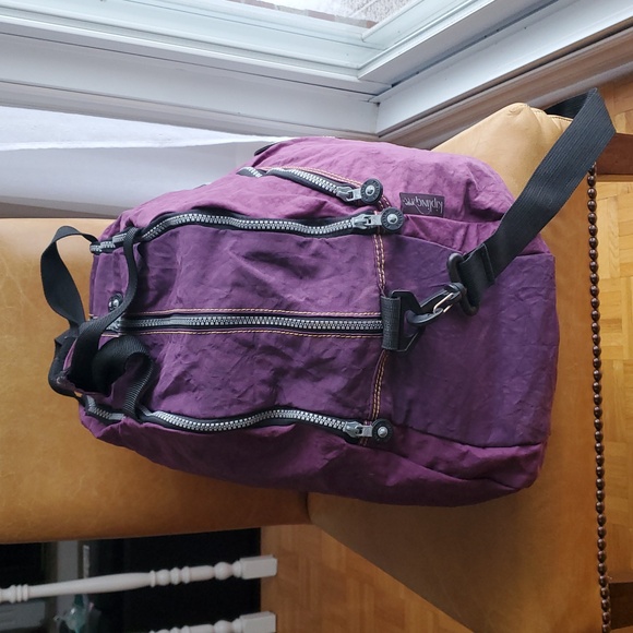 Kipling Large Purple Travel Duffel Weekender  Bag - Picture 4 of 12